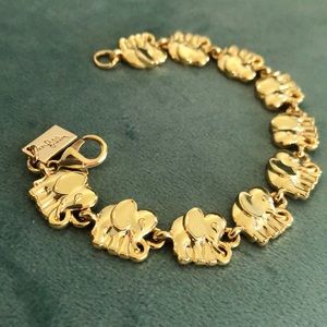 Lilly Pulitzer gold elephant trunk bracelet